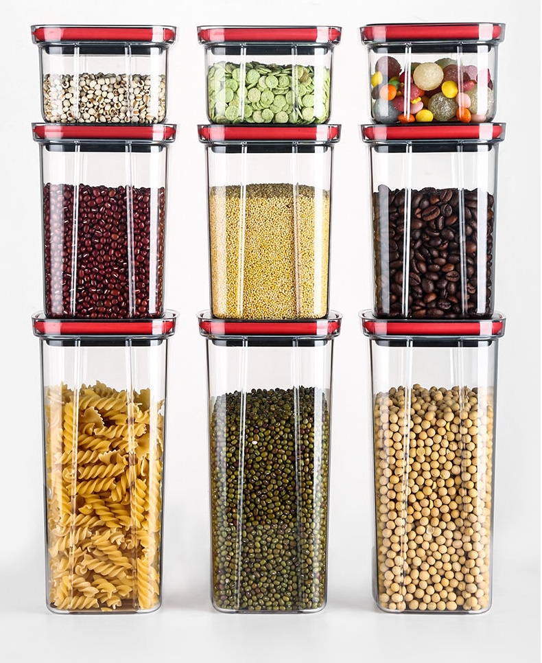 Airtight Food Storage Container Twist Lock Transparent Stackable ...