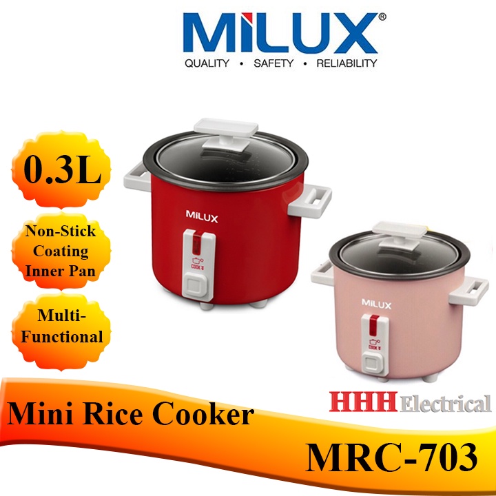 MILUX Classy Cute Mini Rice Cooker MRC703 / PANALUX RICE COOKER PRC