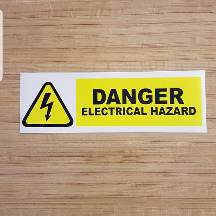 Sign LABEL STICKER K3 SIGN DANGER ELECTRICAL HAZARD 10X30CM | Shopee