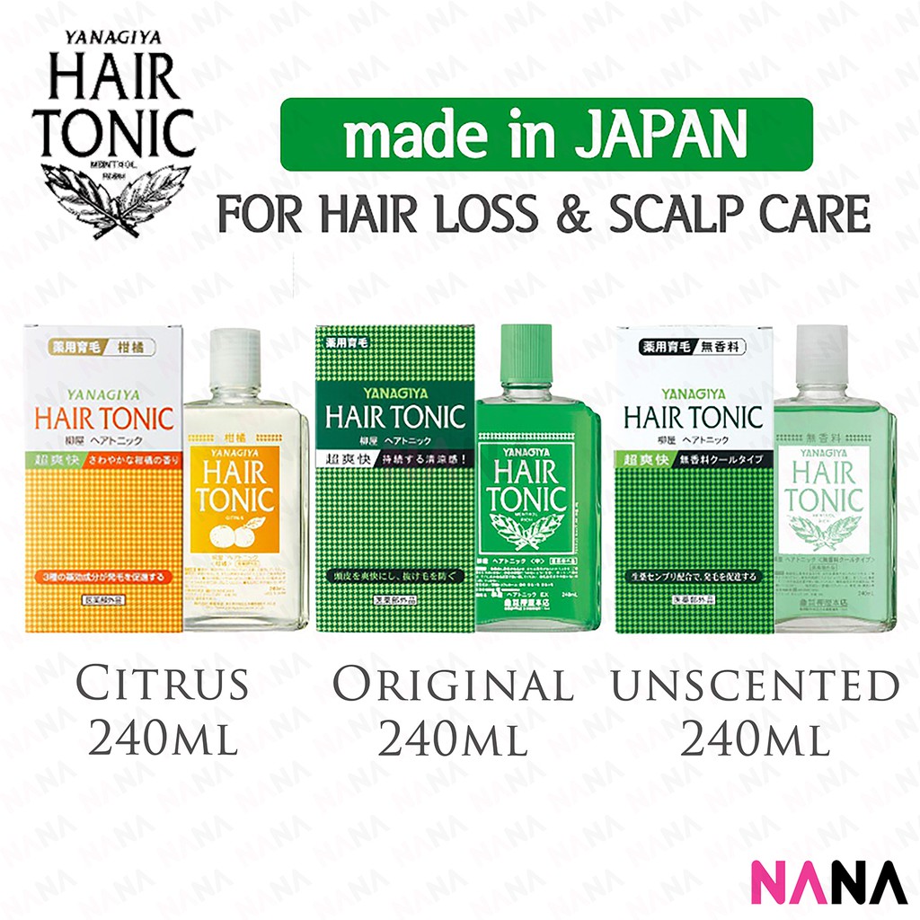 YANAGIYA Hair Medicated Hair Growth Tonic 240ml (Citrus/Original