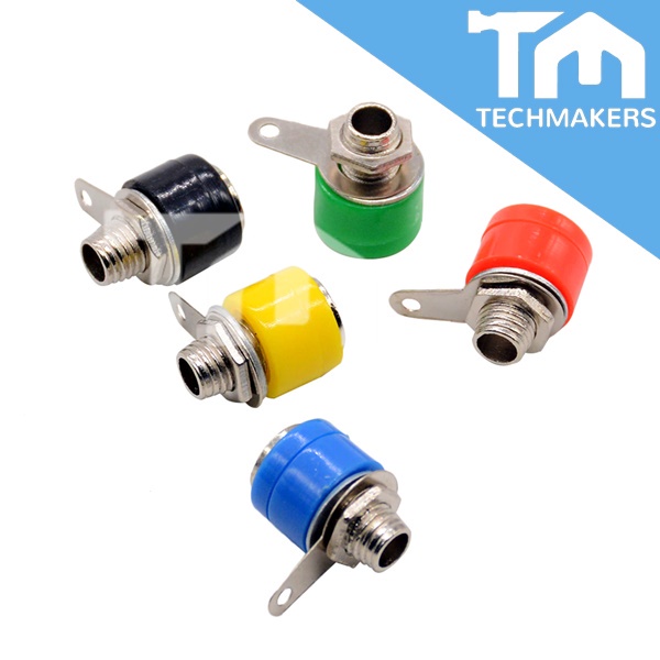 4mm Female Socket Panel Mount Banana Plug Connector Jack Socket Terminal Techmakers