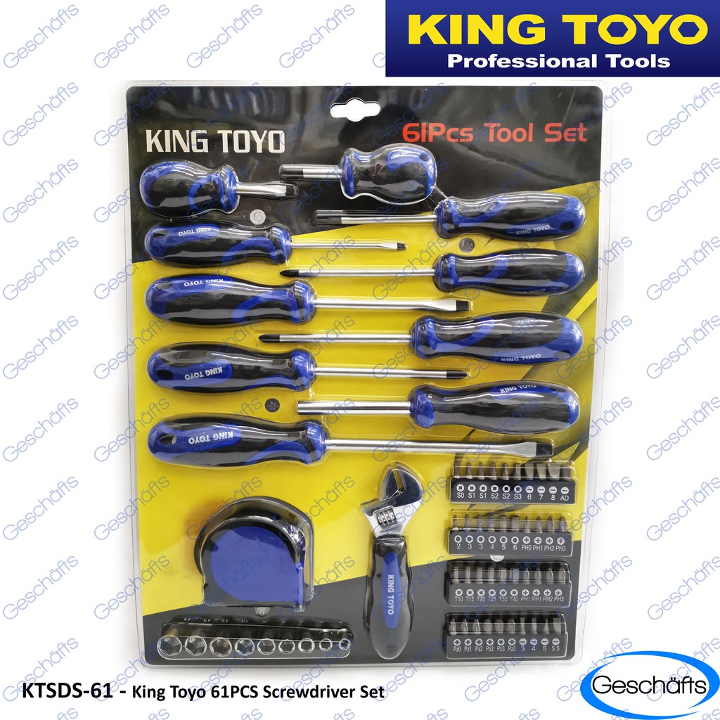 King Toyo 61Pcs Screwdriver Tools Set Shopee Malaysia