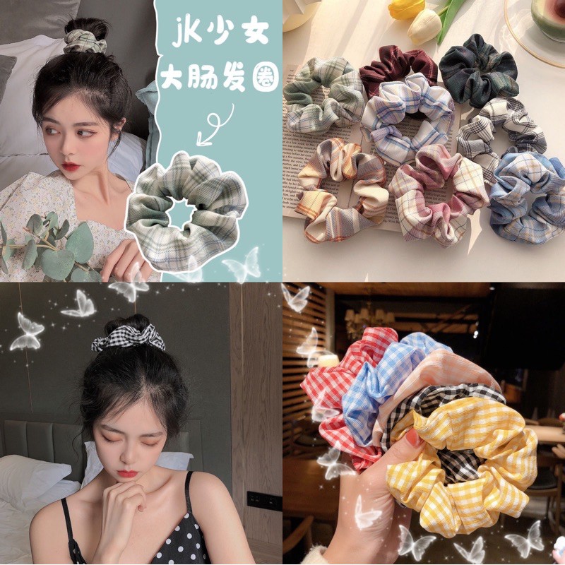 retro sweet Intestine Hair Band Rubber Band Hair Rope Luster Hair bands ...