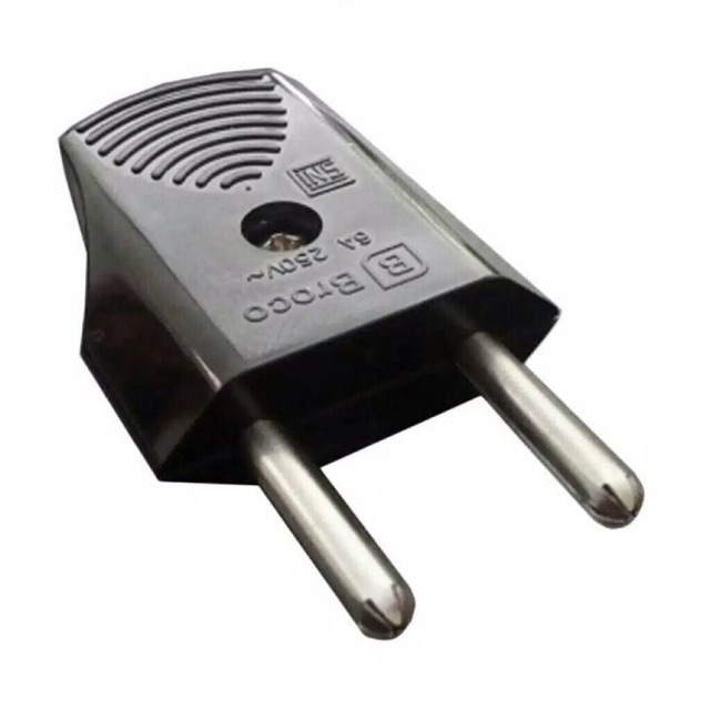 HITAM Broco 344LN Black Flat Plug | Shopee Malaysia