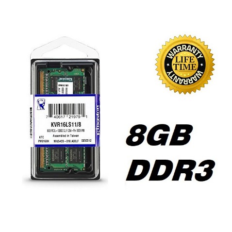 Kingston 8GB DDR3L PC3L-12800 1600Mhz Low Voltage SO-DIMM Notebook