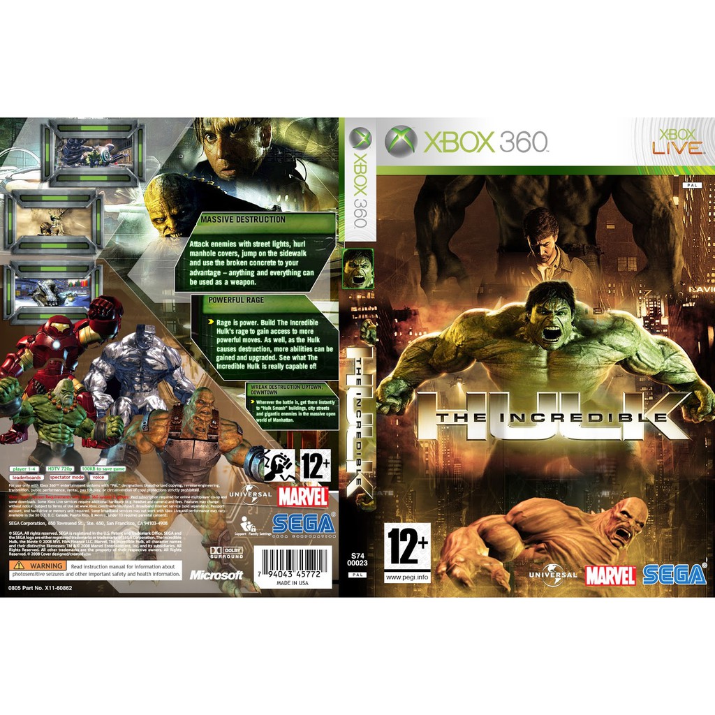 Incredible sale hulk xbox