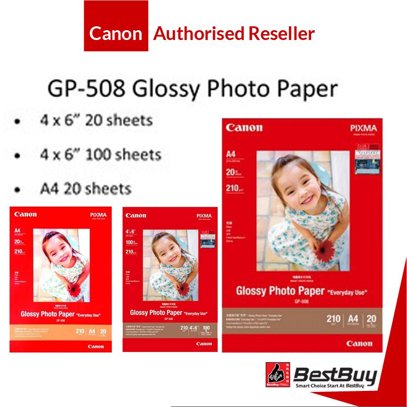 Canon GP508 Glossy Inkjet Photo Paper Shopee Malaysia