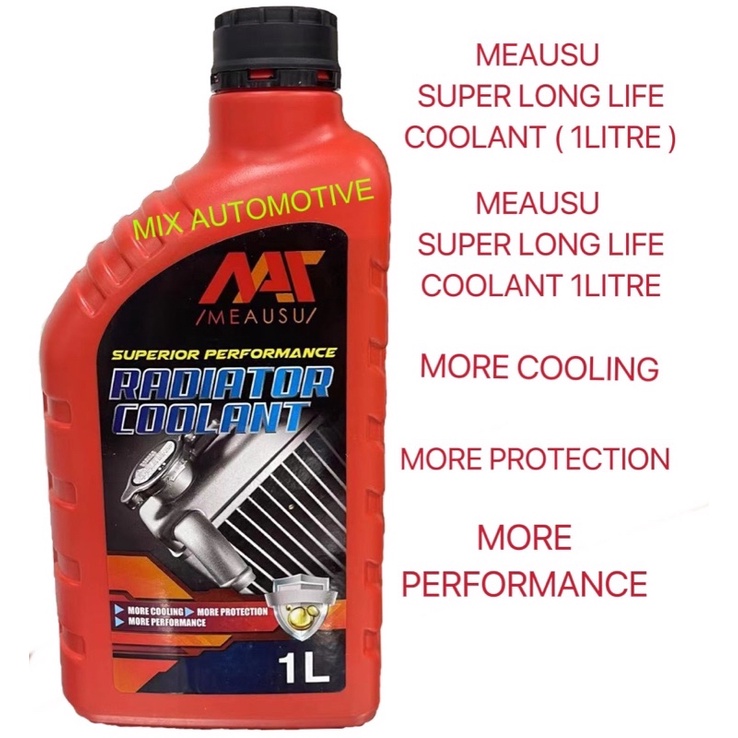 MEAUSU SUPER LONG LIFE COOLANT (RED) ( 1 LITRE / 1L ) RADIATOR COOLANT ...