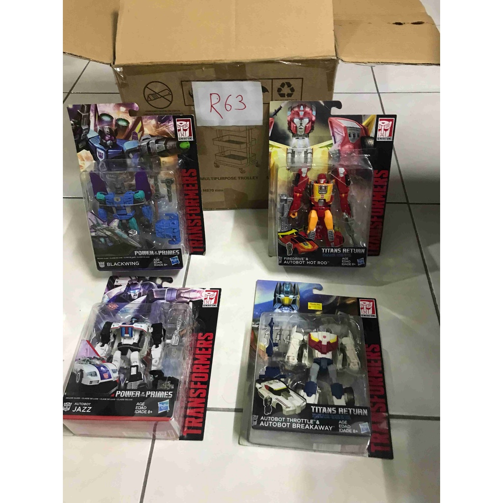 (R63) Hasbro Transformers POTP Blackwing Jazz Titans Return Hot Rod ...