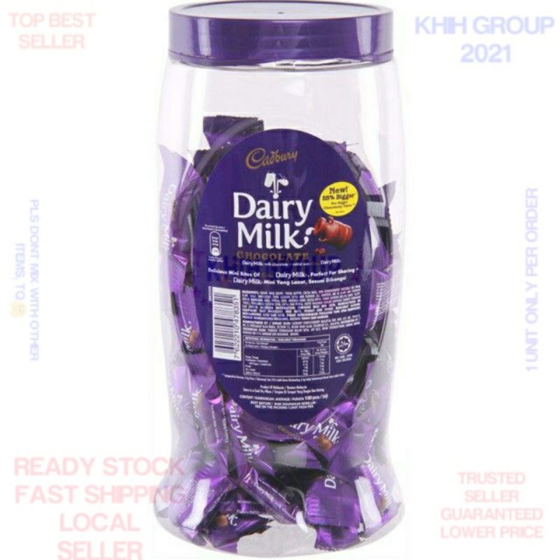 Promosi Cadbury   [1Jar@Pek:40pcs] Ready stock Cadbury Coklat, Coklat Murah, Chocolate Cadbury Sedap