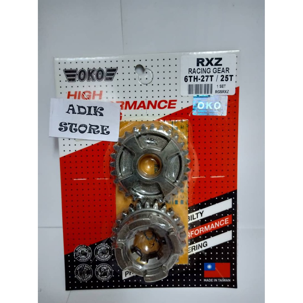 RXZ Racing Gear Set 6TH-27T/25T -OKO | Shopee Malaysia