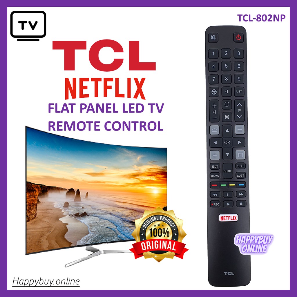 TCL Smart TV Remote Control TCL LED Netflix Smart TV Remote TCL802NP ...
