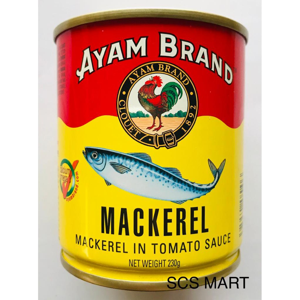 Ayam Brand Mackerel In Tomato Sauce 230g Ikan Mackerel Dalam Sos Tomato ...