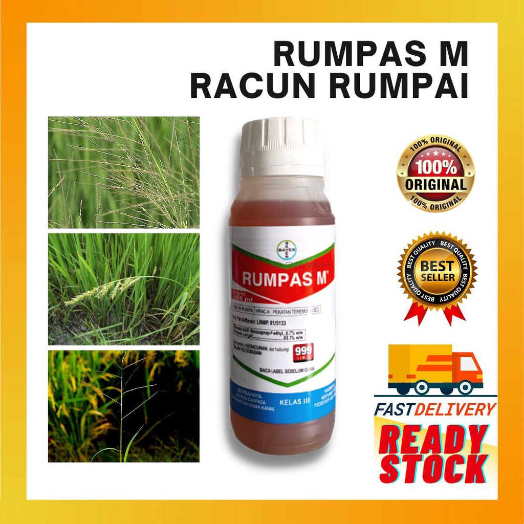 RUMPAS M 500ml Racun Rumpai Padi/Bendang 500ml padi Burung Ekor Tebu ...