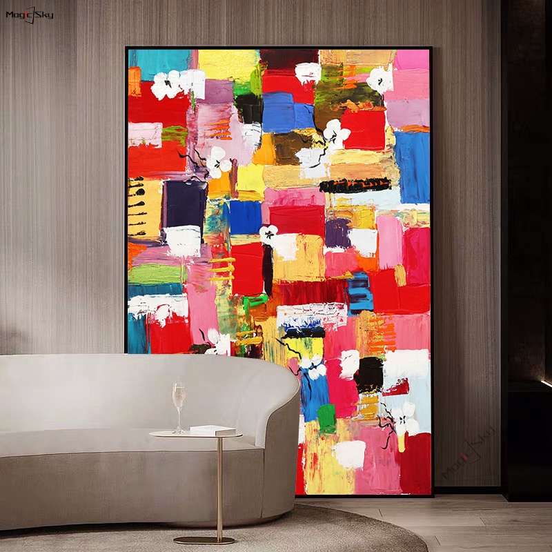 Abstract Graffiti Color Oil Painting Canvas Poster and Print Painting ...