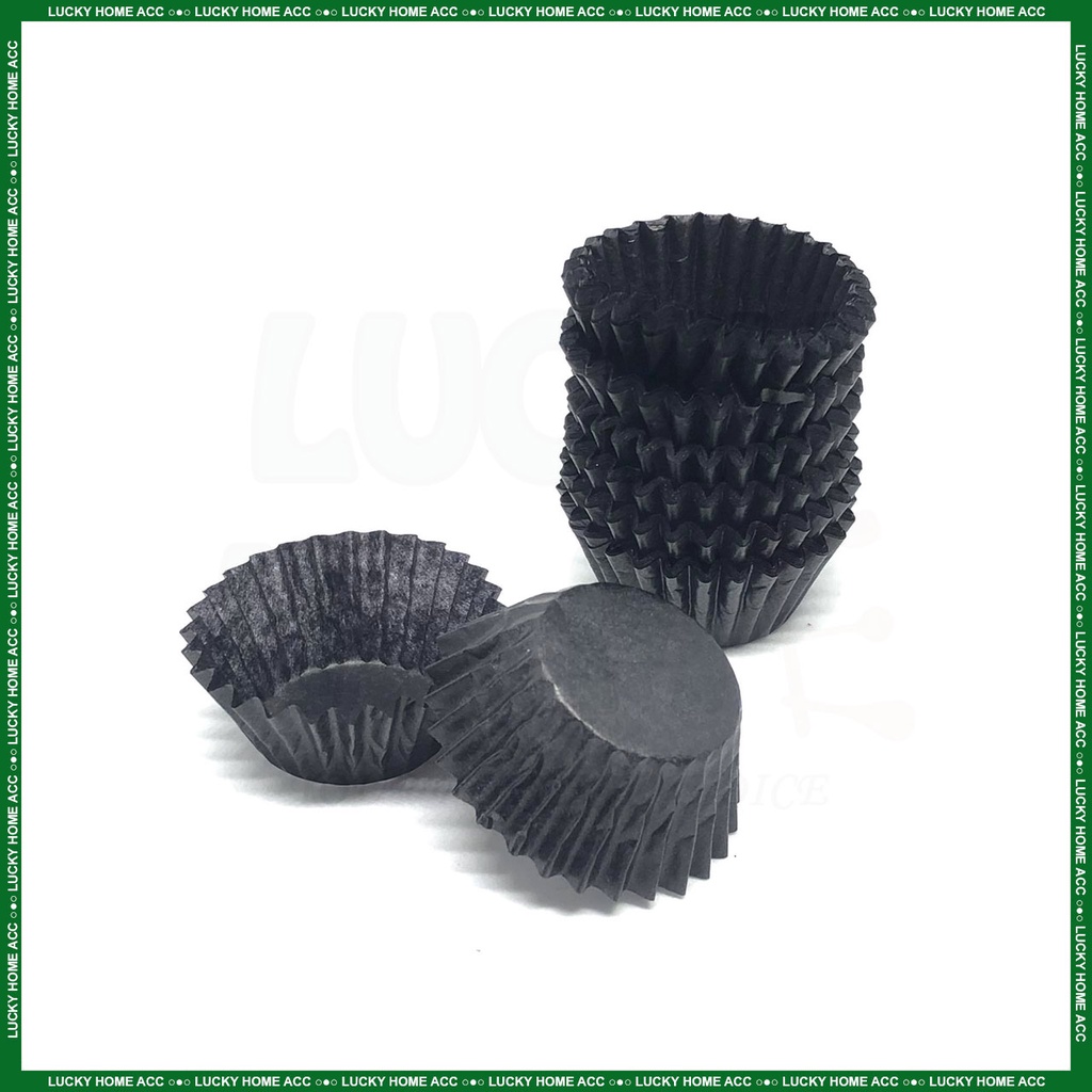 Ready Stock!!! ±200pcs No.1 6cm Black Paper Cup Small Cupcakes Liner ...