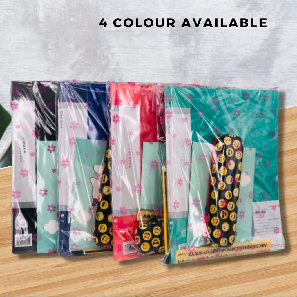 🔥READY STOCK 🔥 5-in-1 A4 clear file stationery gift set for Kids School ...