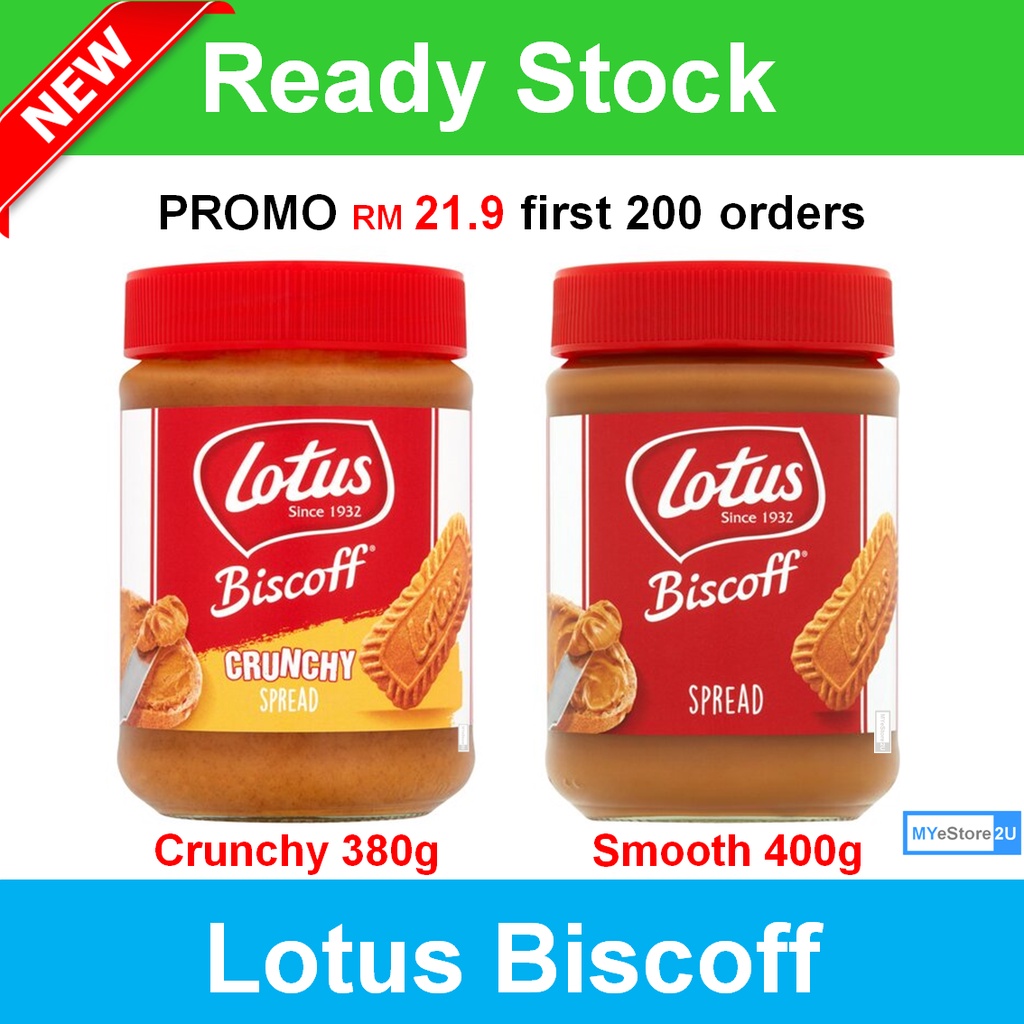 Lotus Biscoff Spread Smooth 400g / Crunchy 380g (Ready Stock) Ship From ...