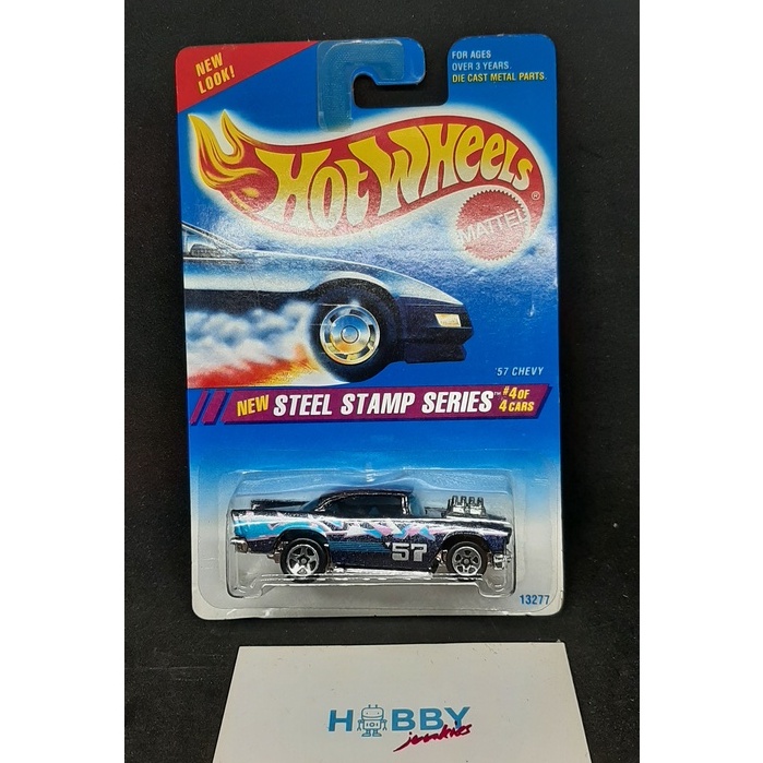 Hot Wheels 1994 57 CHEVY Steel Stamp Series Mattel Diecast Car Model