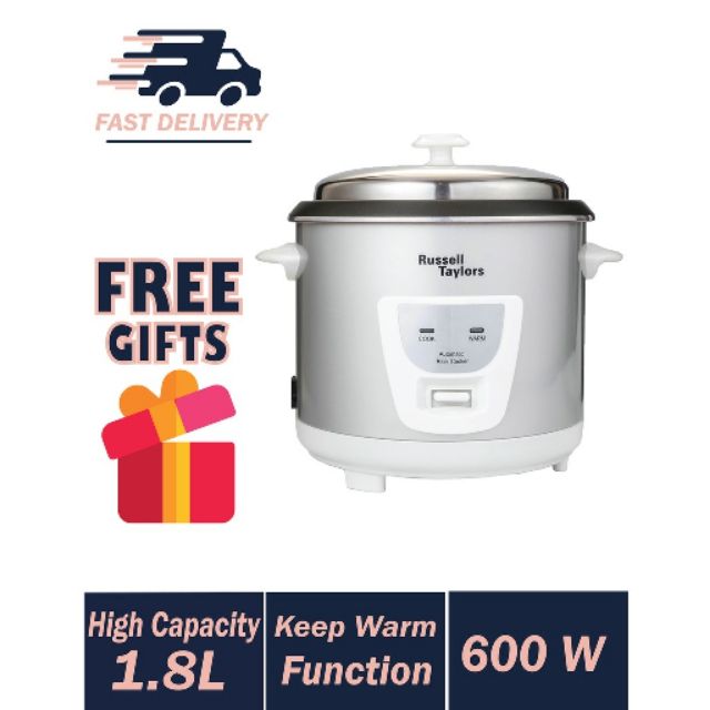 Russell Taylors Conventional Rice Cooker 1.8L ERC18 (Steam Rack