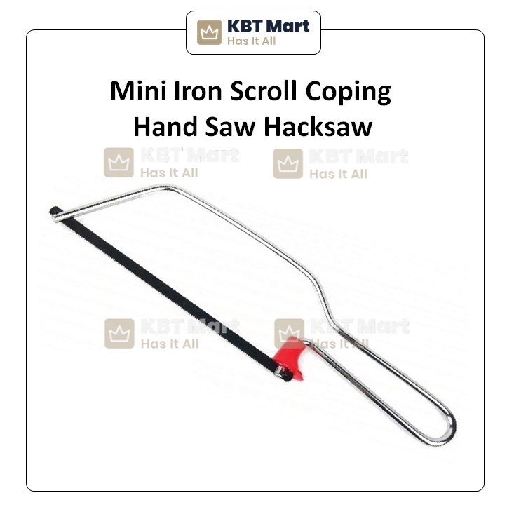 Mini Iron Scroll Coping Hand Saw Hacksaw Cutting Wood PVC Pipe Metal