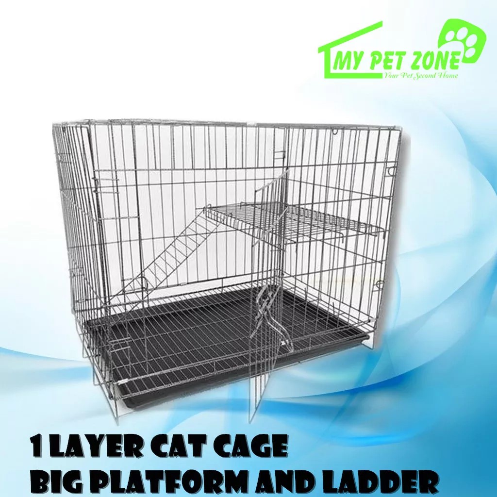 Large Platform High Quality Cat Cage 2FT/ 1 Layer Cat Cage Sangkar ...