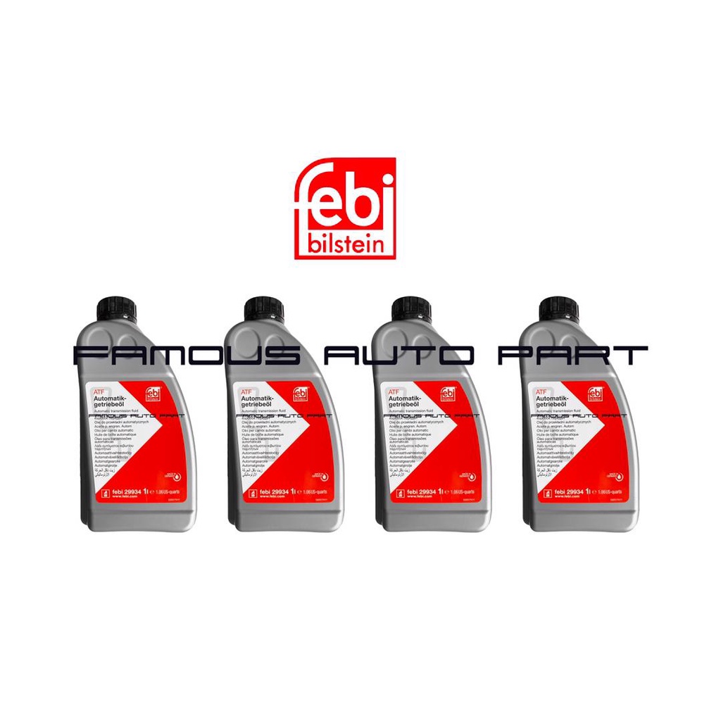 FEBI AUTOMATIC TRANSMISSION FLUID 1L (X4) ATF AUDI Q7 VOLKSWAGEN POLO ...