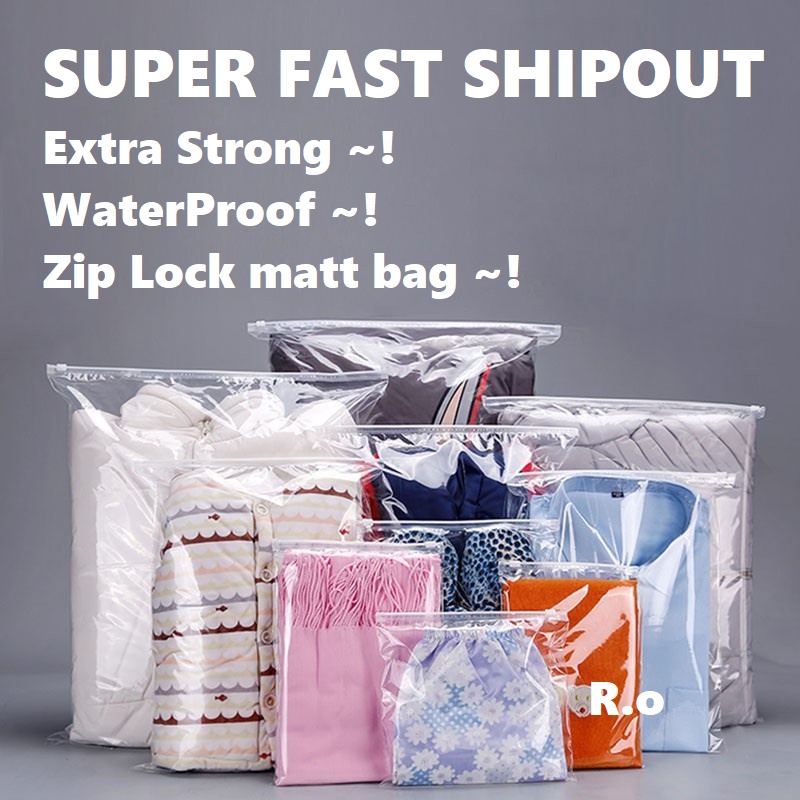 Super Strong, Matte Zip Lock Bag Plastic Zip Bag Zipper Bag Packaging Bag Travel Clothes