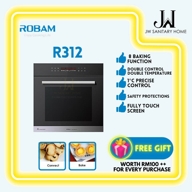JW ROBAM R312 Kitchen Built In Oven Home Appliances With 8 Cooking ...