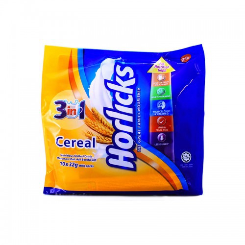 Horlicks 3 in 1 Instant Cereal (10 Sticks x 32g) | Shopee Malaysia