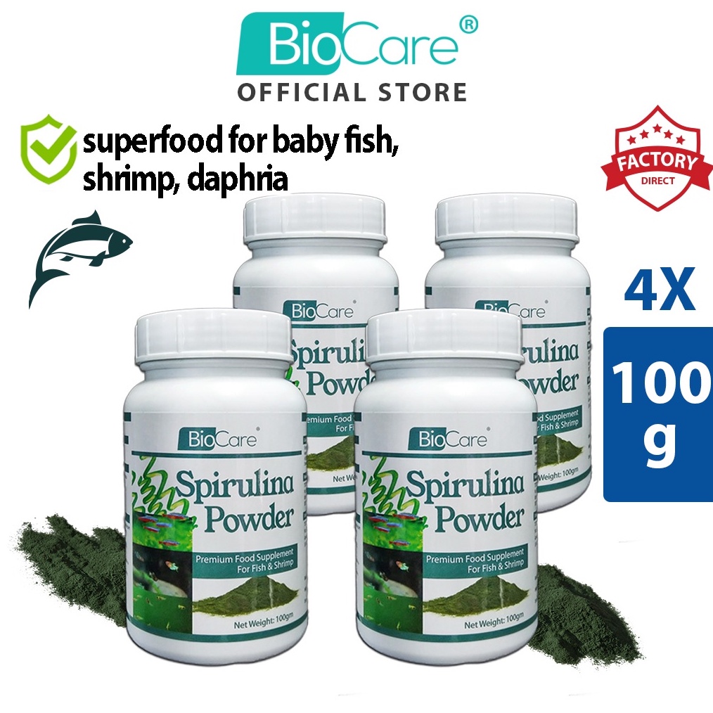 Biocare Spirulina Powder Bottle For Baby Fish/Betta Fry/Guppy/Daphnia