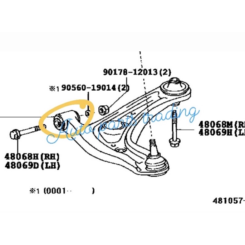 TOYOTA MRS ZZW30 FRONT LOWER ARM BUSH JAPAN Shopee Malaysia