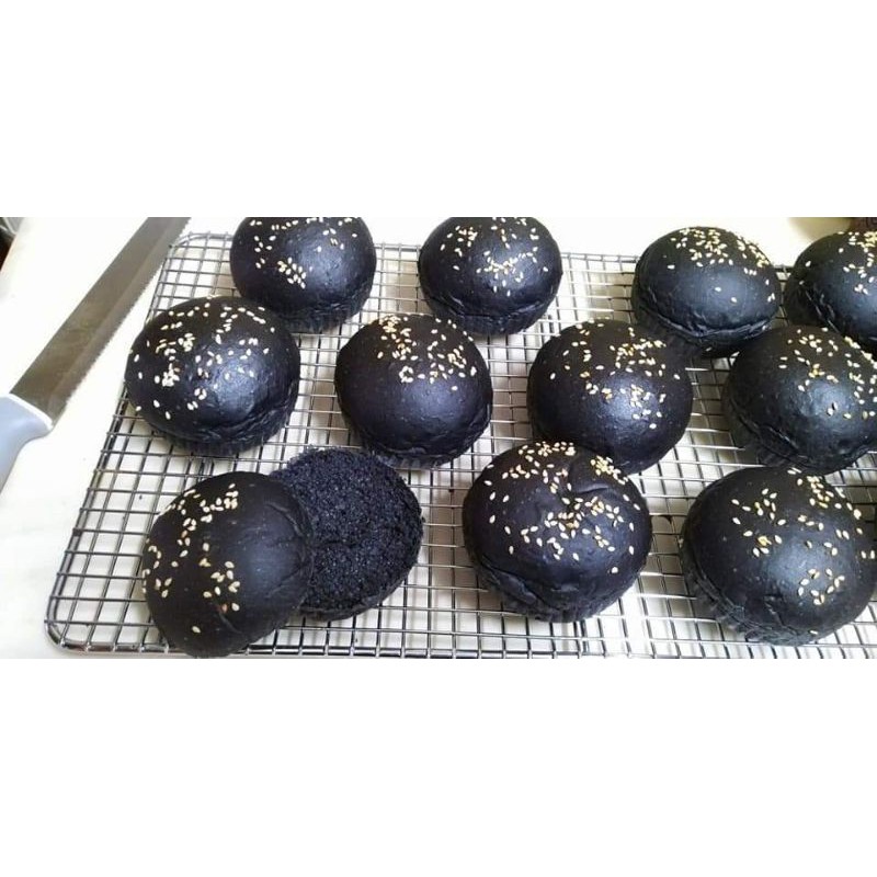 Roti burger charcoal/6pcs | Shopee Malaysia