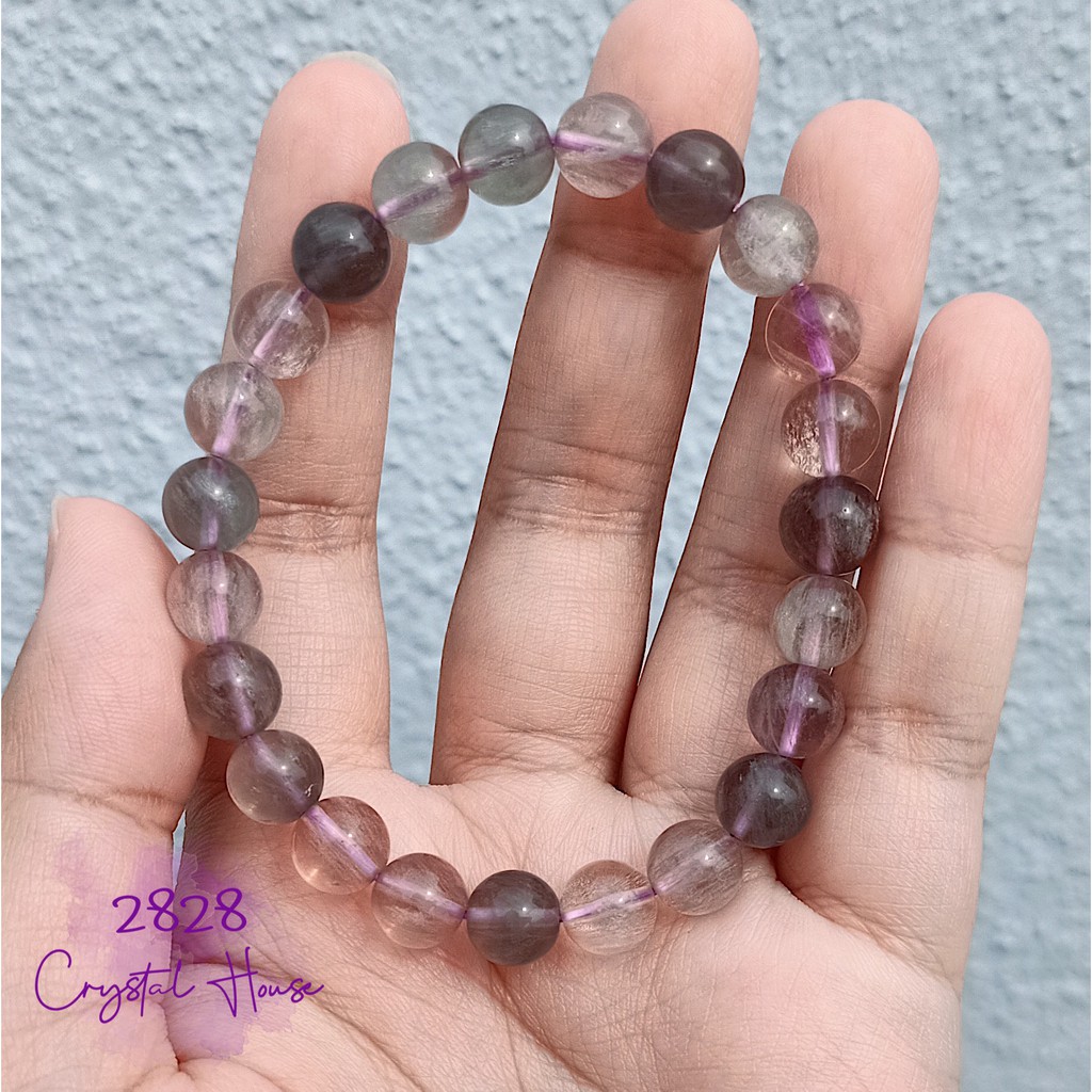 Fluorite Bracelet_Natural Crystal Bracelet_拉丝萤石手串_天然水晶手 