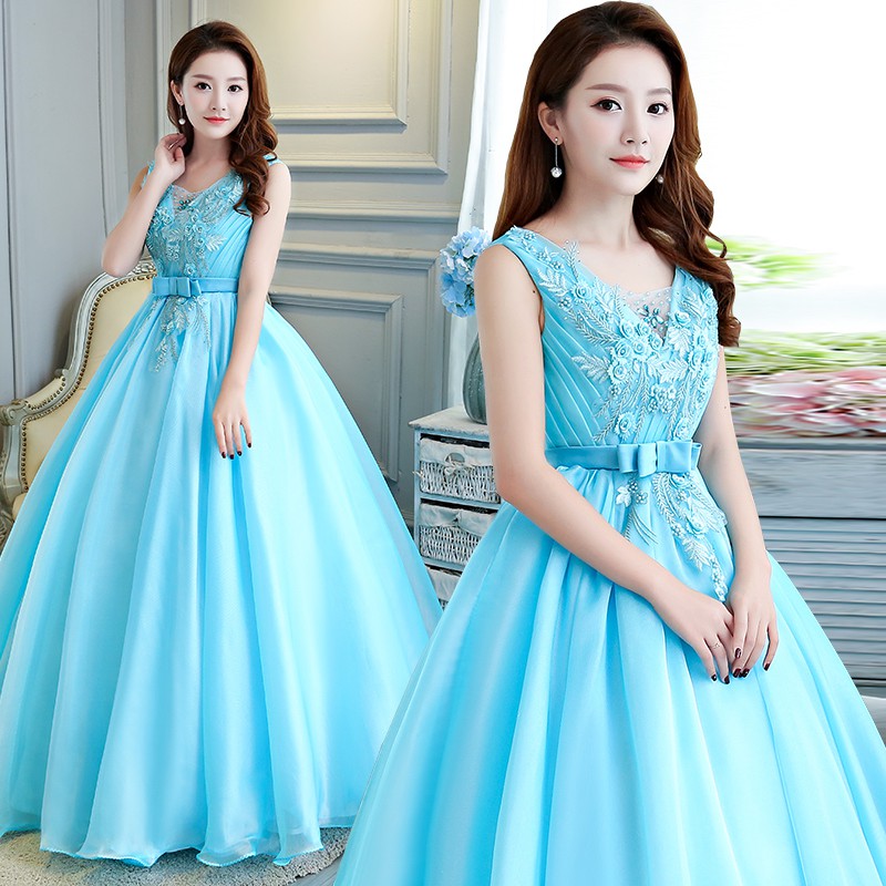 Sky blue maxi dress best sale for wedding