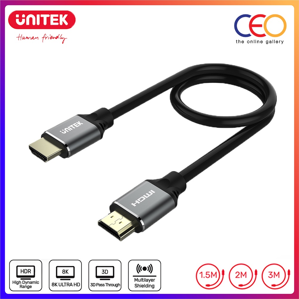 Unitek HDMI 2.1 Ultra High Speed Cable Male To Male Support 8K 60Hz PS5