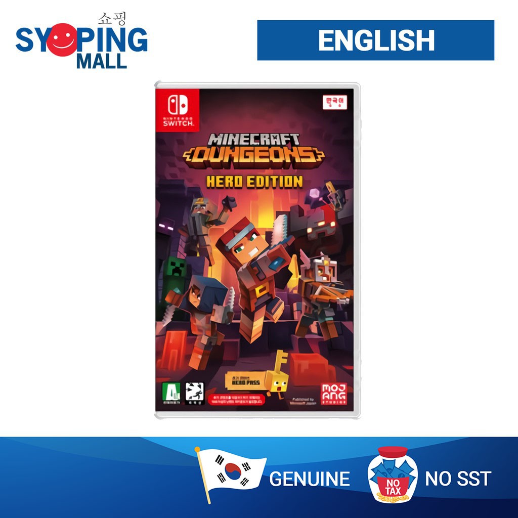 Switch Minecraft Dungeons Hero Edition Shopee Malaysia