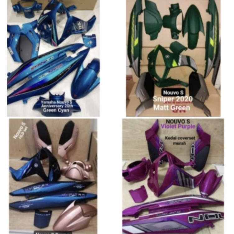 COVERSET YAMAHA NOUVO S ( Nouvo's ) set kosong / Plain Dan siap sticker