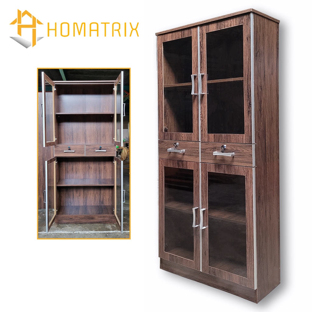 HOMATRIX Display Glass Cabinet Storage With Drawer Almari Kaca Rak ...