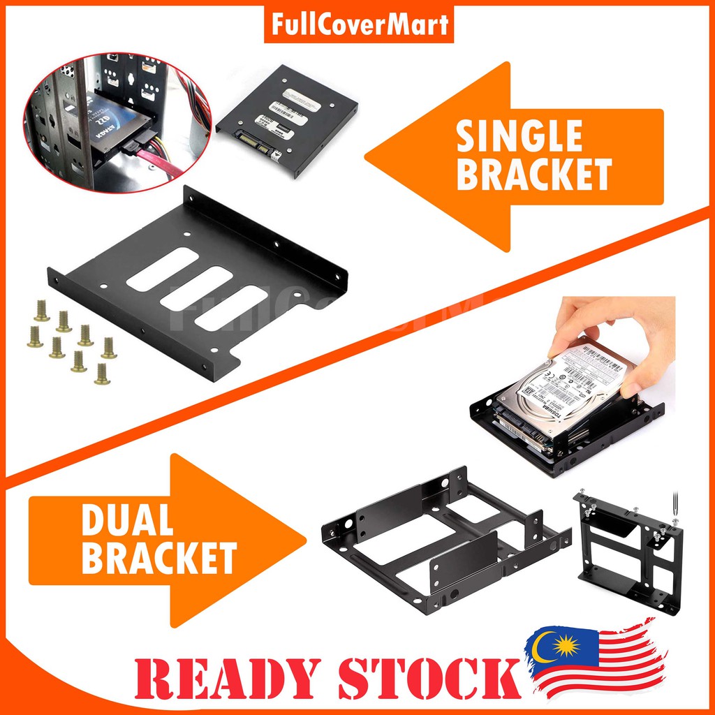 Leia billede solopgang PC15) Hard Disk Holder HDD SSD Bracket Holder 2.5 to 3.5 Mounting Free  Screw | Shopee Malaysia