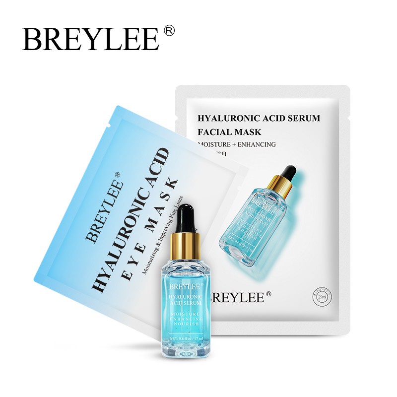 BREYLEE hyaluronic acid skincare set whitening hydrating moisturizer