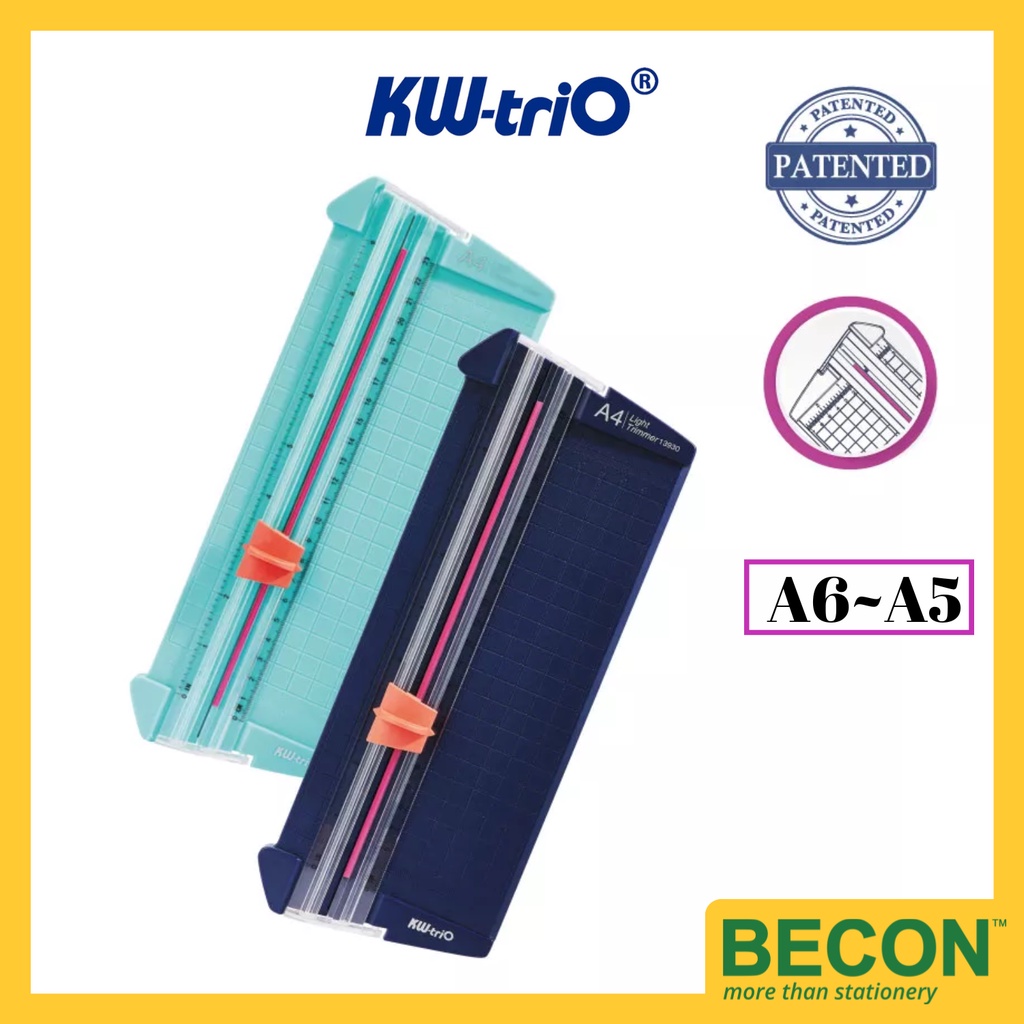 KW-trio 13930 A6 - A5 Mini Paper Cutter with Expanded Ruler | Shopee ...