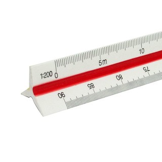 Triangular Metric Scale Ruler Engineer Tool 12.6'' Multicolor 30cm  1:100~1:500