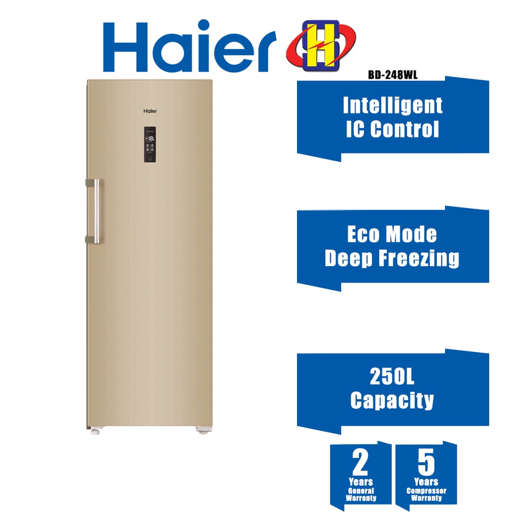Haier Upright Freezer (250L) AirCooled Frost Free Deep Freezing