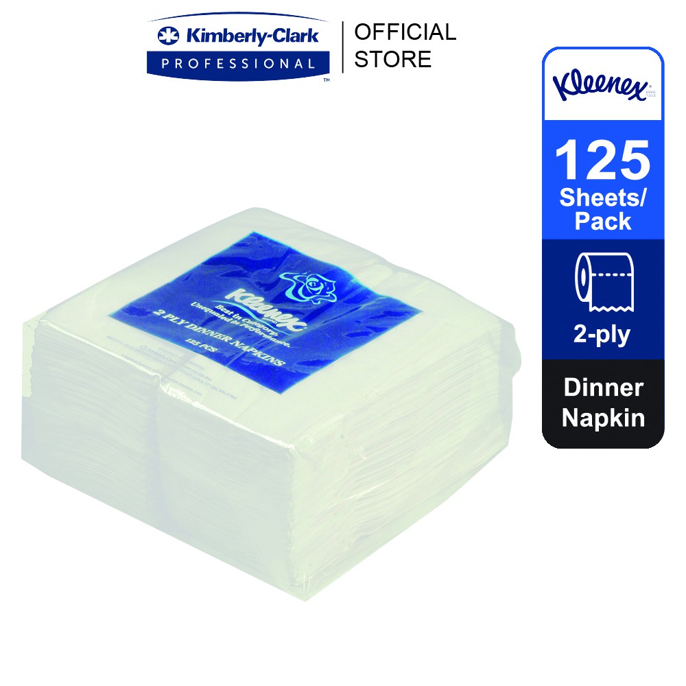 Kleenex Dinner Napkin white, 2ply, 1pack x 125sheets (125 sheets