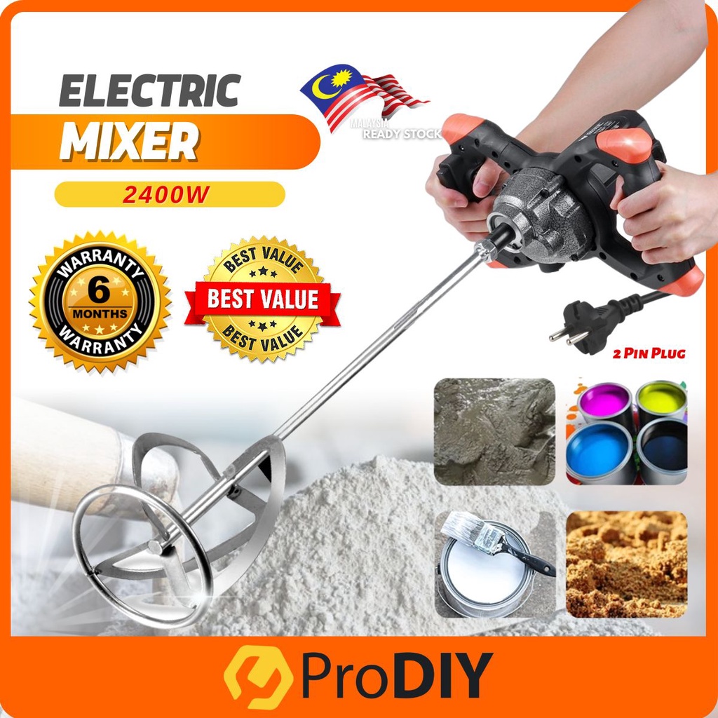 GB6116 Electric Mixer Cement Mixer Concrete Mixer Soil Mixer 2400W 6