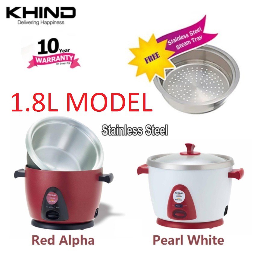 Khind stainless steel rice cooker new arrivals