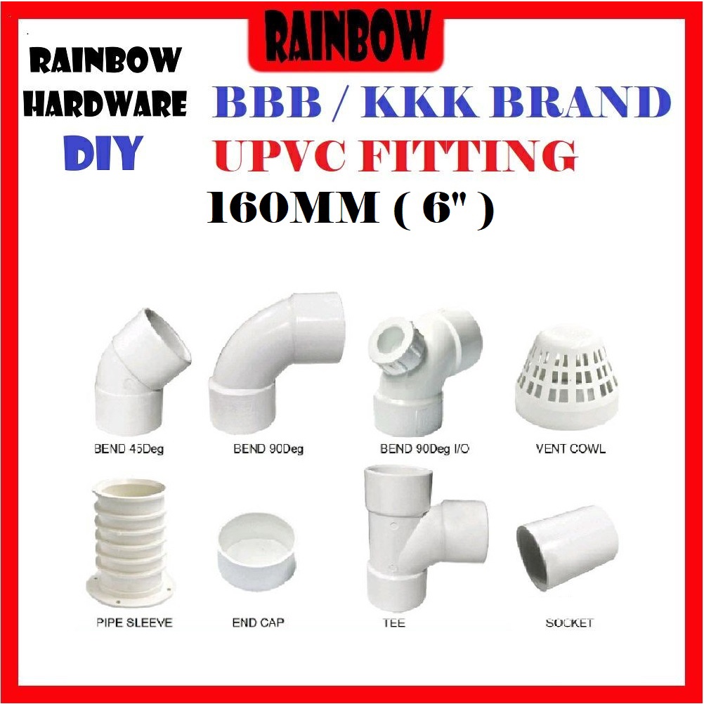 UPVC PIPE FITTINGS 160MM (6