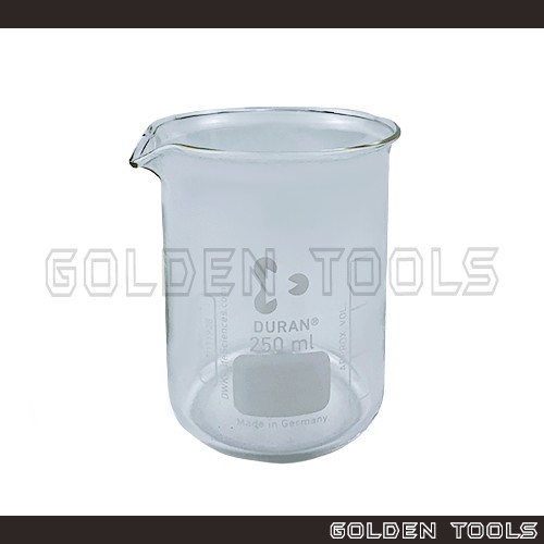 DURAN 250ml Glass Beaker Low Form With Spout Clear Graduated Boiling Flask Laboratory Glassware