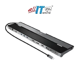 J5Create JCD543 USB-C Type-C Triple Display (HDMI/DP/VGA/Gigabit Ethernet/USB/USB-C PD/Memory Card Reader/Mic) Docking